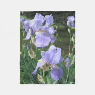 Polaire Couverture bleue Irises pour les amateurs de fleur