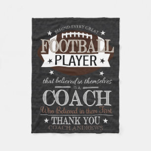 Polaire Couverture cadeau Merci entraîneur de football