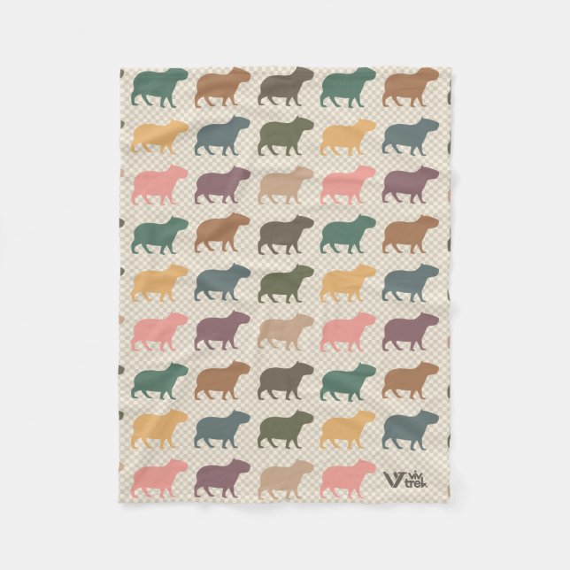 Polaire Couverture Capybara Capybara Lover vintage (Devant)
