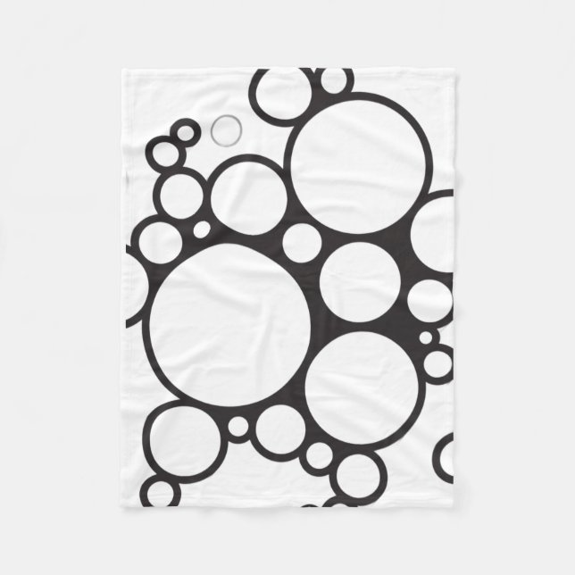 Polaire Couverture Cercles Noir et Blanc ADOM (Devant)