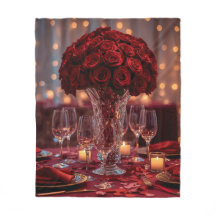 Couverture Chaude et Douce Rose Rouge Douce pour l