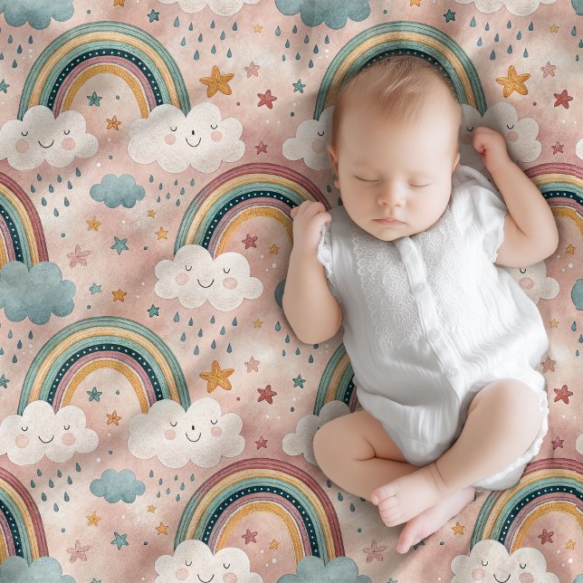 Polaire Couverture Ciel de Rêve Pastel Cadeau pour Bébé Am (Dreamy Sky Blanket Pastel Gift for Baby Love)