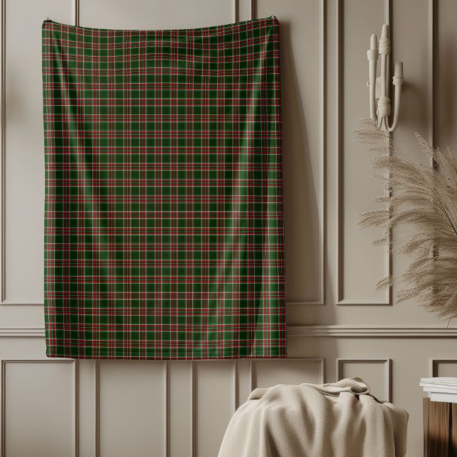 Polaire Couverture classique Tartan de Noël rouge et vert (Classic Christmas Tartan Plaid Blanket Red & Green)