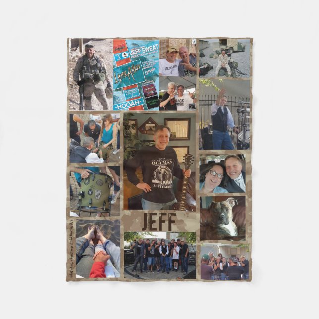 Polaire Couverture Collage de photos (Devant)