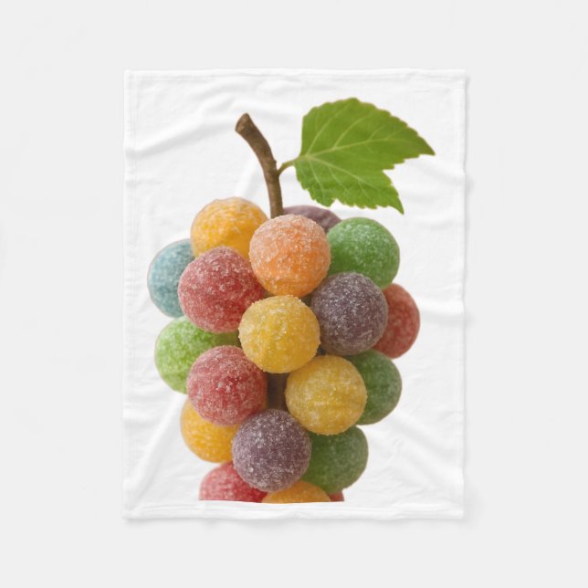Polaire Couverture Colorée de Raisins en Bonbons (Devant)