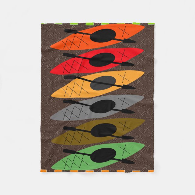 Polaire Couverture colorée d'ouatine de Kayaker (Devant)