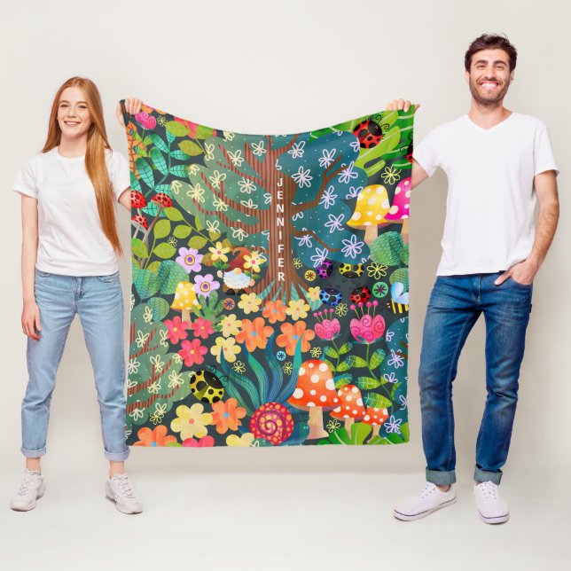 Polaire Couverture colorée personnalisée pour enfants (En situation)