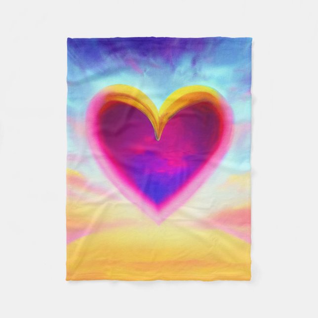 Polaire Couverture couleur coeur (Devant)