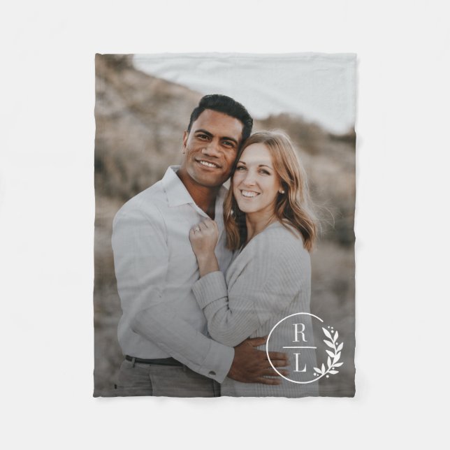 Polaire Couverture couleur modifiable du monogramme de cou (Devant)