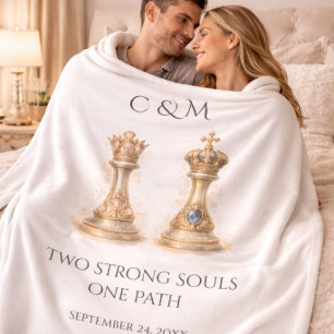 Polaire Couverture Couple Royal Or Cadeau de Mariage Roman
