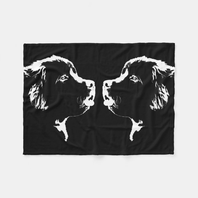 Polaire Couverture couvrante de chiot de Terre-Neuve (Devant (Horizontal))