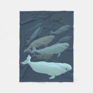Polaire Couverture couvrante d'ouatine d'art de baleine de