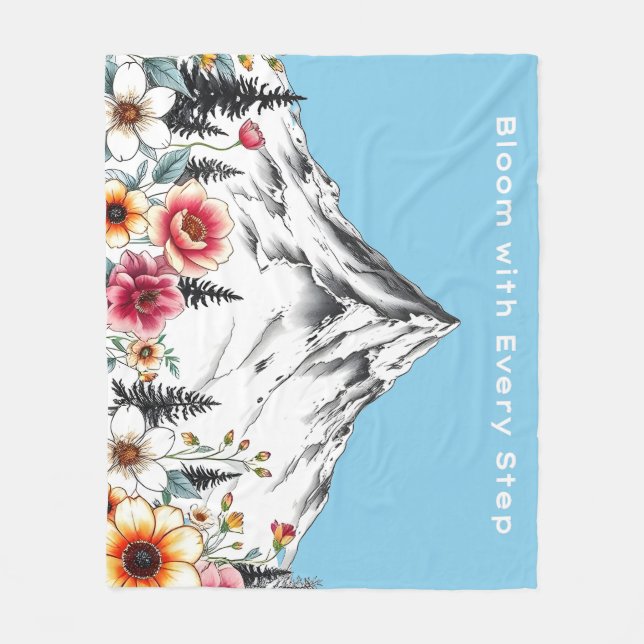 Polaire Couverture d'aquarelle florale (Devant)