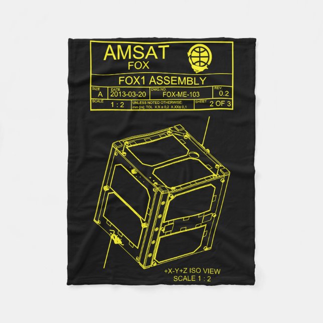 Polaire Couverture d'Assemblée d'AMSAT Fox-1 (Devant)