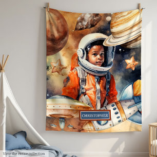 Polaire Couverture d'aventure spatiale pour garçons Style