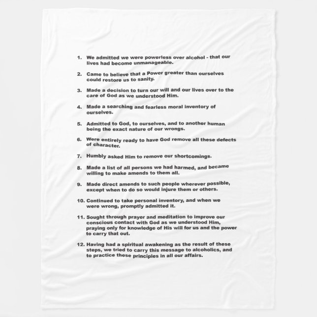 Polaire Couverture de 12 étapes (Devant)