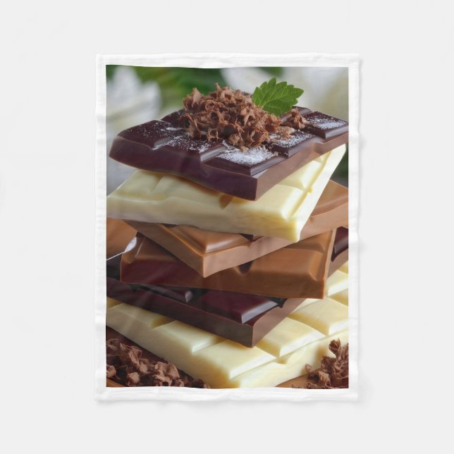Polaire Couverture de barres de chocolat empilées (Devant)