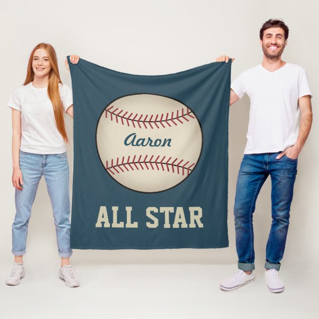 Polaire Couverture de baseball bleue personnalisée pour sp (En situation)