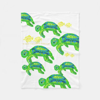 Polaire Couverture de bébé de tortue de mer verte