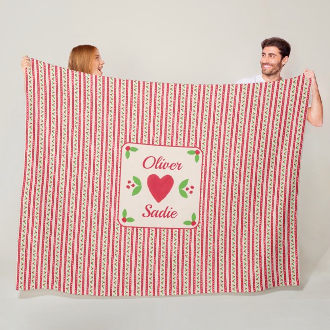 Polaire Couverture de câlin de la Saint-Valentin Noms pers (En situation)