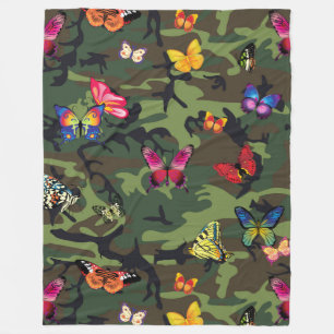 Polaire couverture de camouflage papillon