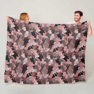 Polaire Couverture de camouflage rose pâle confortable pou