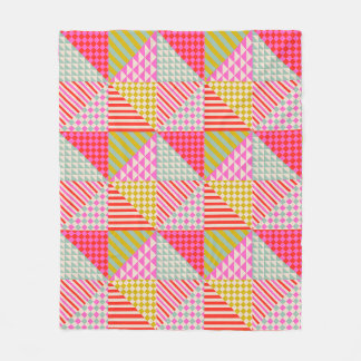 Polaire Couverture de canapé sherpa patchwork coloré
