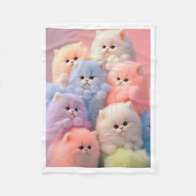 Polaire Couverture de chatons pastel moelleux (Devant)