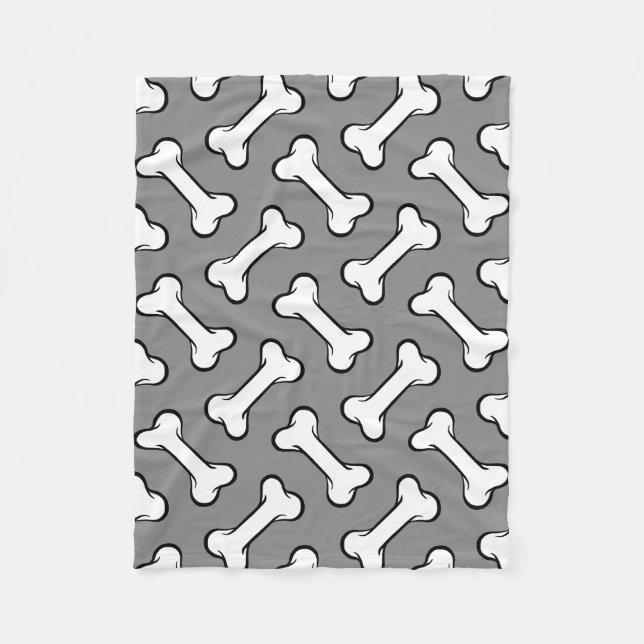 Polaire Couverture de chien Motif gris et blanc amusant (Devant)