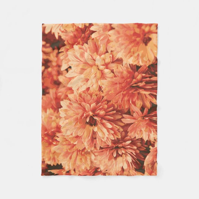 Polaire Couverture de chrysanthème orange (Devant)
