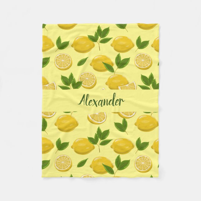 Polaire Couverture de citron pour bébés, enfants et adulte (Devant)