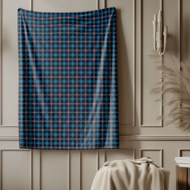 Polaire Couverture de contrôle marine de charme classique  (Classic Charming Navy Check Blanket Cozy Vibes)
