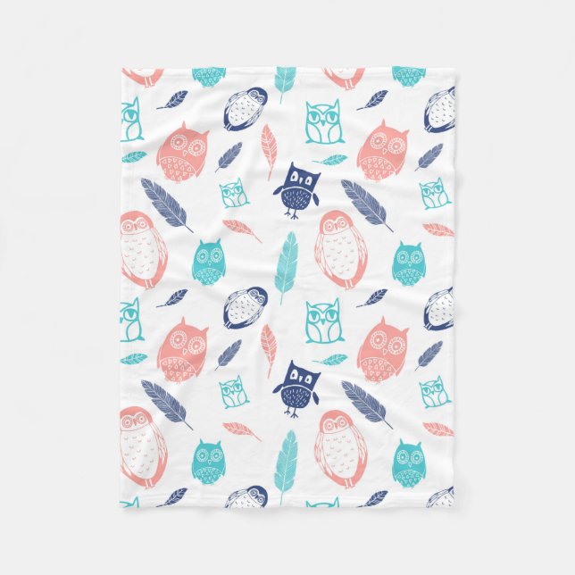 Polaire Couverture de corail turquoise bleue de motif de (Devant)