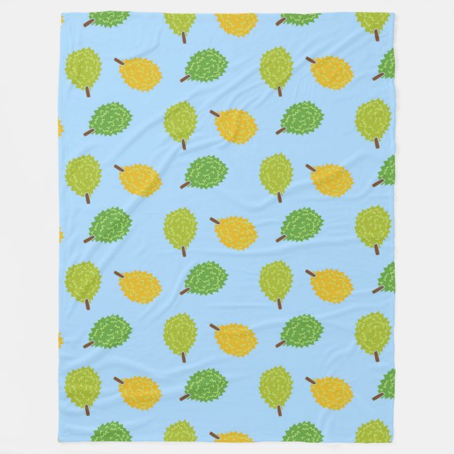 Polaire couverture de durians bleus (Devant)
