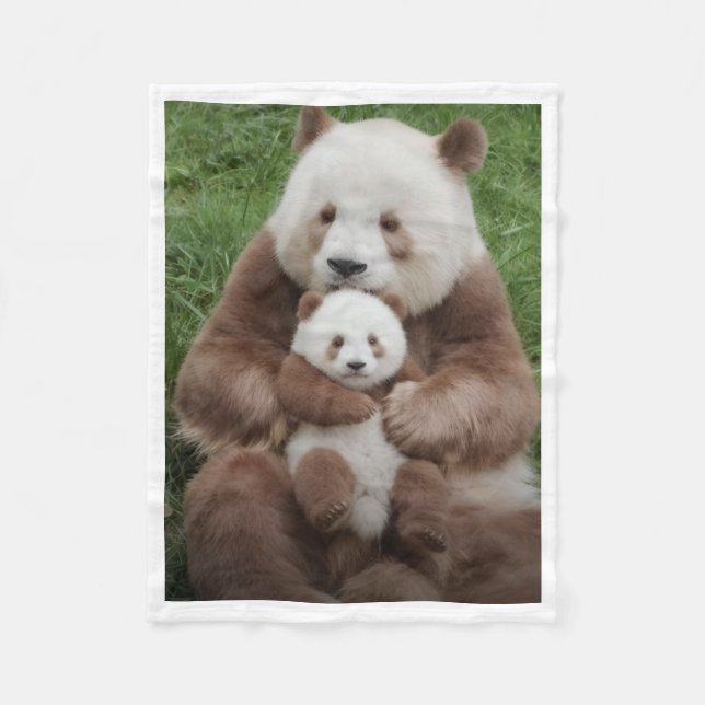 Polaire Couverture de famille de panda brun (Devant)