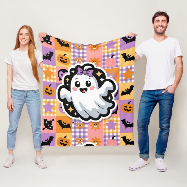 Polaire Couverture de fantôme Kawaii -Joli dessin à clique (En situation)