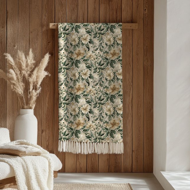 Polaire Couverture de feuillage de verdure Lux Style botan (Greenery Foliage Blanket Lux Botanical Home Style)