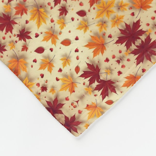 Polaire Couverture de feuilles d'automne (Coin)