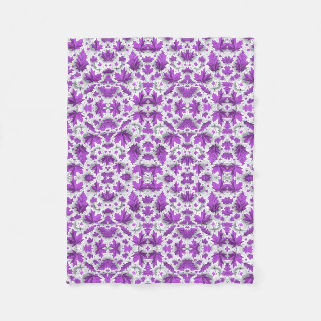 Polaire Couverture de feuilles d'érable violettes (Devant)