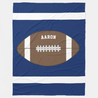 Polaire Couverture de football bleue personnalisée