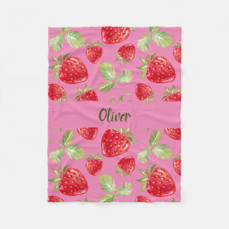 Polaire Couverture de fraise sucrée pour les amateurs de B