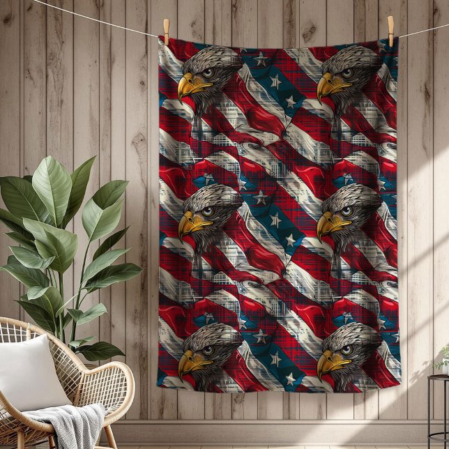 Polaire Couverture de gloire USA Aigle et Drapeau pour le  (USA Glory Blanket Eagle and Flag for July 4th)