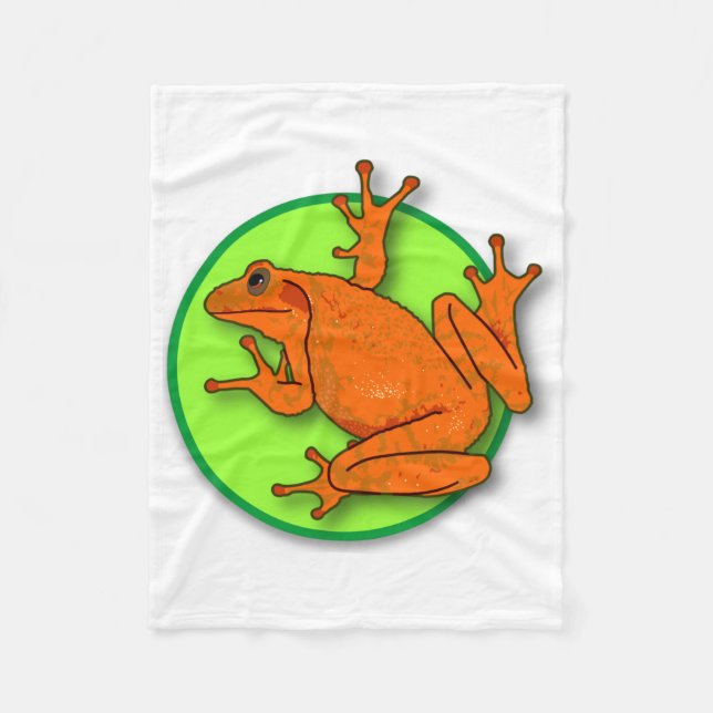 Polaire Couverture de grenouille orange (Devant)