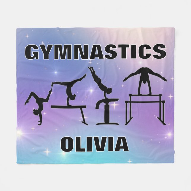 Polaire Couverture de gymnastique violet turquoise (Devant (Horizontal))