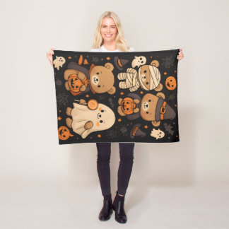 Polaire Couverture de Halloween en forme de nounours migno