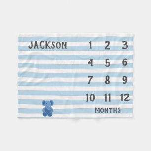 Polaire Couverture de jalon moderne Blue Elephant Baby