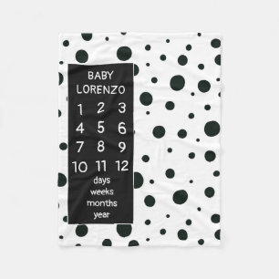 Polaire Couverture de jalon Pois moderne pour bébé