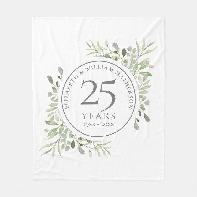 Polaire Couverture de jardin fleuri pour les 25 ans de mar (Devant)