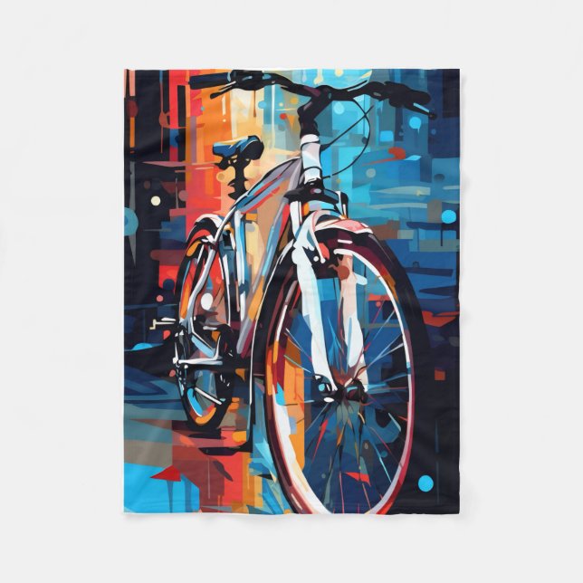 Polaire Couverture de jet ADOM Art de vélo abstrait (Devant)