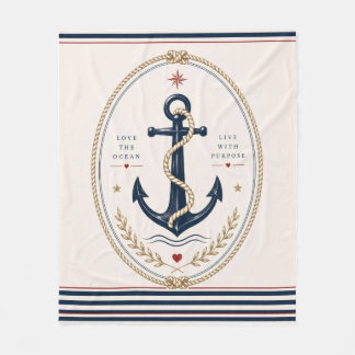 Polaire Couverture de jet classique nautique Sailorcore